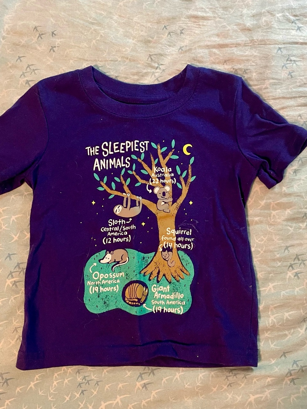 Cat & Jack Purple 'The Sleepiest Animals' Graphic Tee